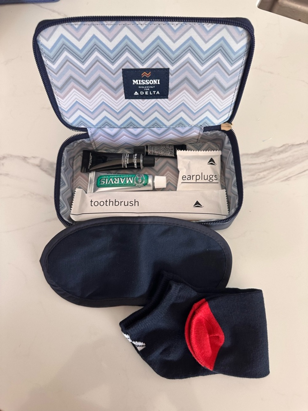 Missoni Delta One Collab Dark Blue Amenity Kit